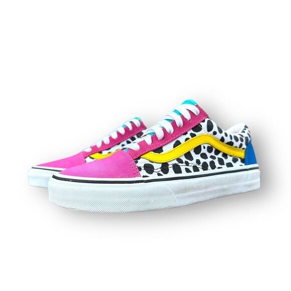 Vans Old Skool Platform Sneakers Multicolor Unisex Size 7 Pink Polka Dot Color - Picture 9 of 14